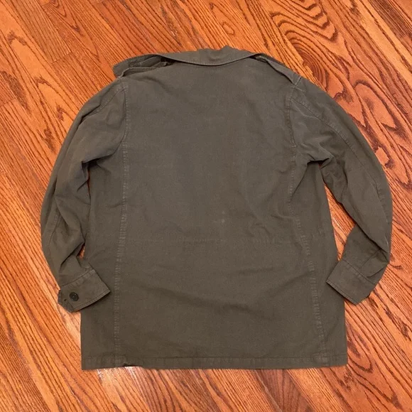 BB Dakota Tawny Stud Trim Olive Green Army Utility Cargo Jacket Military - Picture 10 of 16